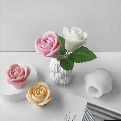 Silicon Mold Candle 3D Rose Petals