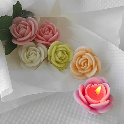 Silicon Mold Candle 3D Rose Petals