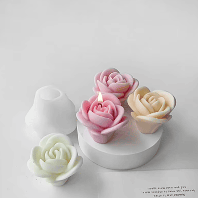 Silicon Mold Candle 3D Rose Petals