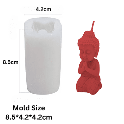 Silicon Mold Candle Namaste Buddha - 25g