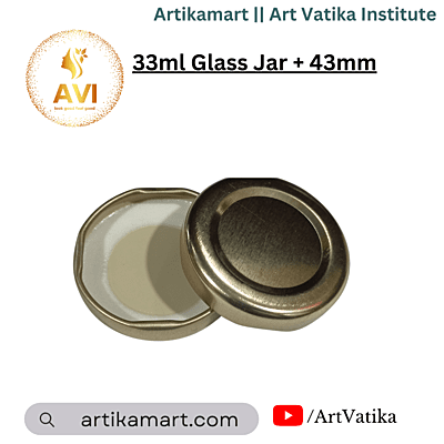 33ml Glass Jar + 43mm Golden Lug cap