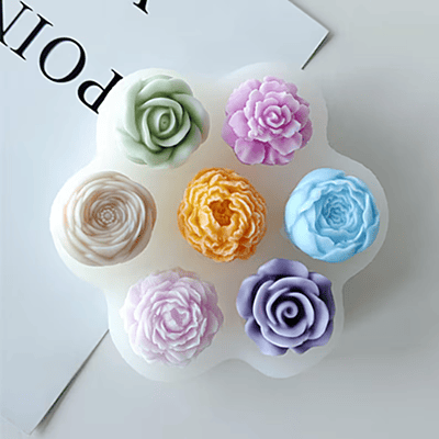 Silicon Mold Candle Flower Decor 7 Type