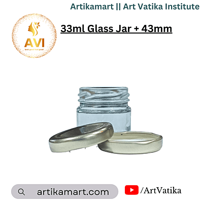 33ml Glass Jar + 43mm Golden Lug cap