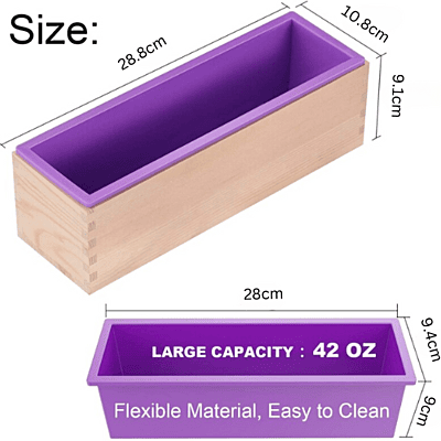 Silicon Loaf Mold Wooden 1.5kg