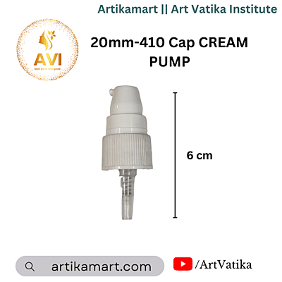 20mm-410 Cap CREAM PUMP WHITE