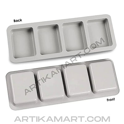 Silicon Mold Rectangle - 4 Cavity - 100g