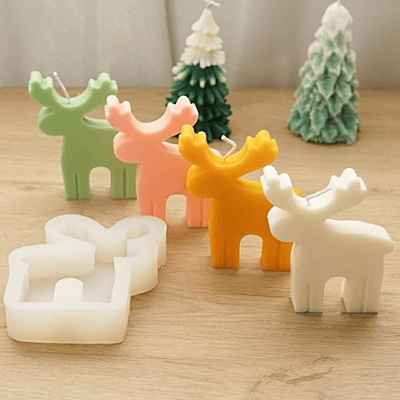 Silicon Mold Candle Reindeer Christmas