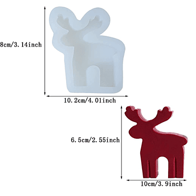 Silicon Mold Candle Reindeer Christmas