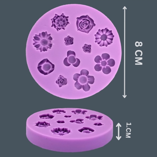 Silicon Mold Candle Mini Mix Flower 11 Cavity