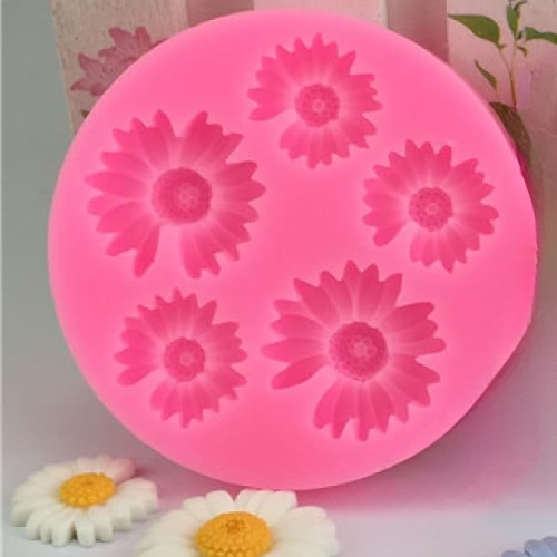 Silicon Mold Candle Mini Daisy Flower 5 Cavity