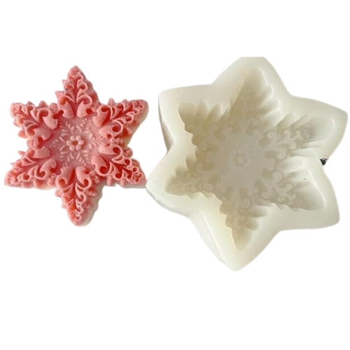 Silicon Mold Candle Christmas SnowFlakes