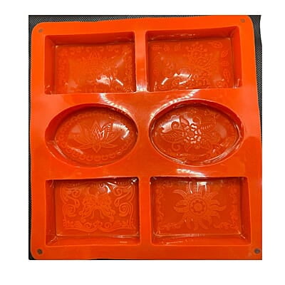 Silicon Mold Heavy Oval 2 + Rectangle 4- 6 Cavity Design