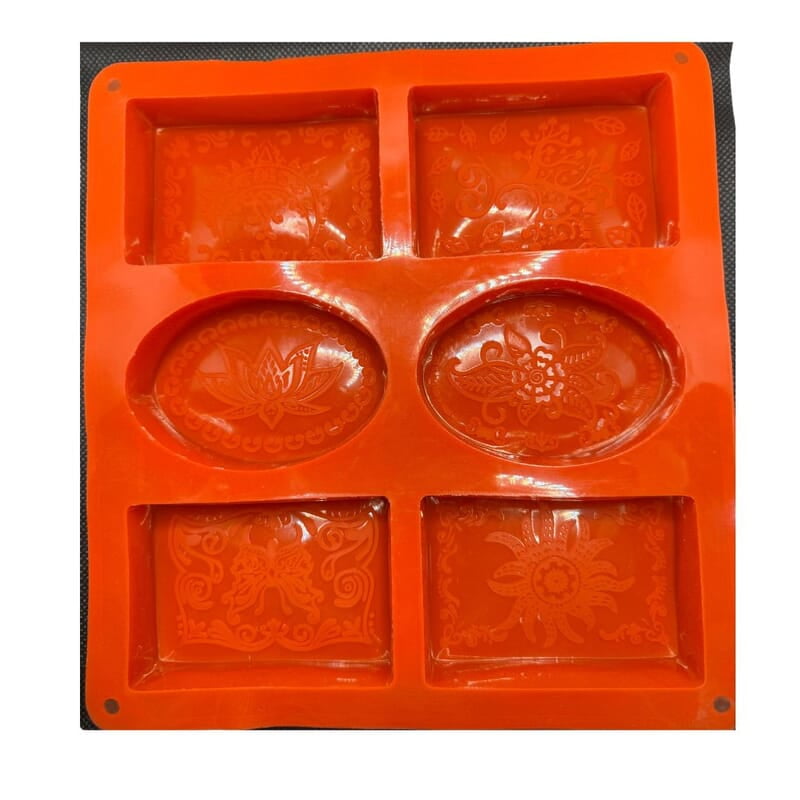 Silicon Mold Heavy Oval 2 + Rectangle 4- 6 Cavity Design