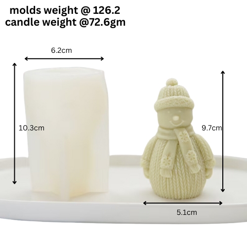 Silicon Mold Candle Christmas Winter Snowman