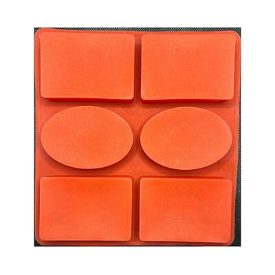 Silicon Mold Heavy Oval 2 + Rectangle 4- 6 Cavity Design