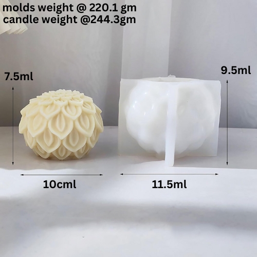 Silicon Mold 3D Lotus Ball