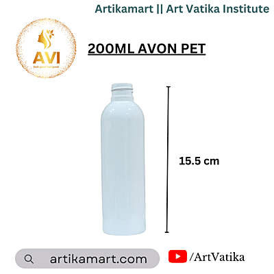 200ML AVON PET BOTTLE WHITE MILKY - 24MM NECK