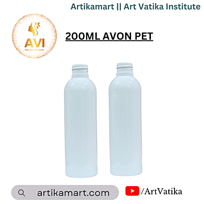 200ML AVON PET BOTTLE WHITE MILKY - 24MM NECK