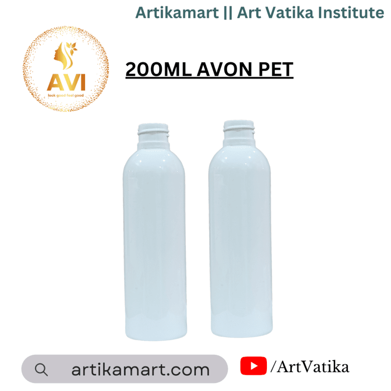 200ML AVON PET BOTTLE WHITE MILKY - 24MM NECK