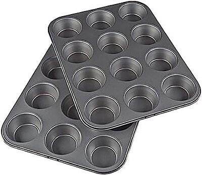 Muffin Mold Tray Black 12 Cavity HEAVY