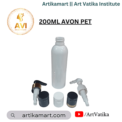 200ML AVON PET BOTTLE WHITE MILKY - 24MM NECK