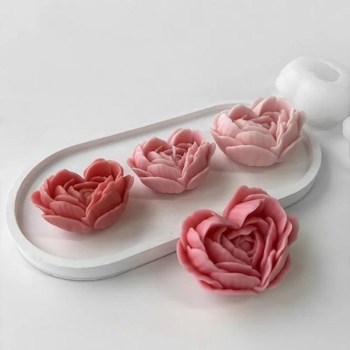 Silicon Mold Heart Rose Mold