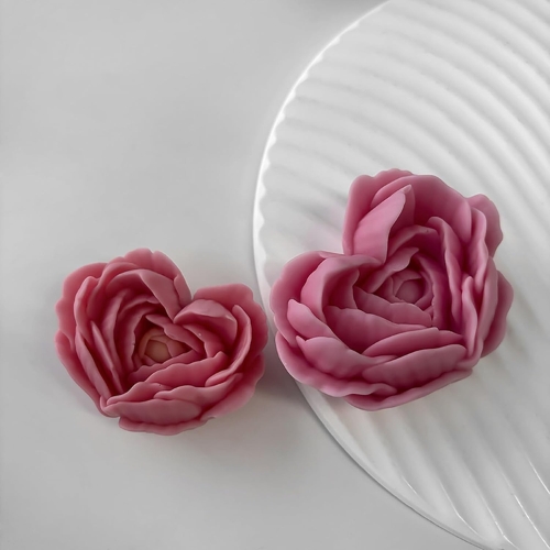 Silicon Mold Heart Rose Mold