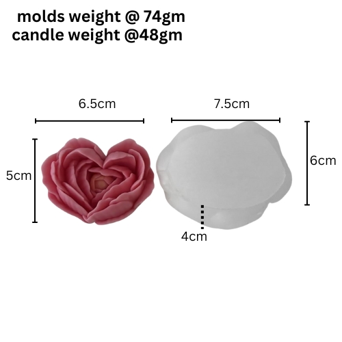 Silicon Mold Heart Rose