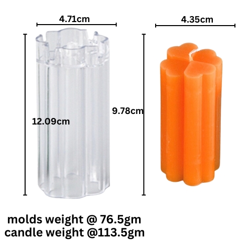 Polycarbonate Candle Mold Daisy Pillar