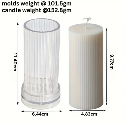 Polycarbonate Candle Long Pole Stripe Mold