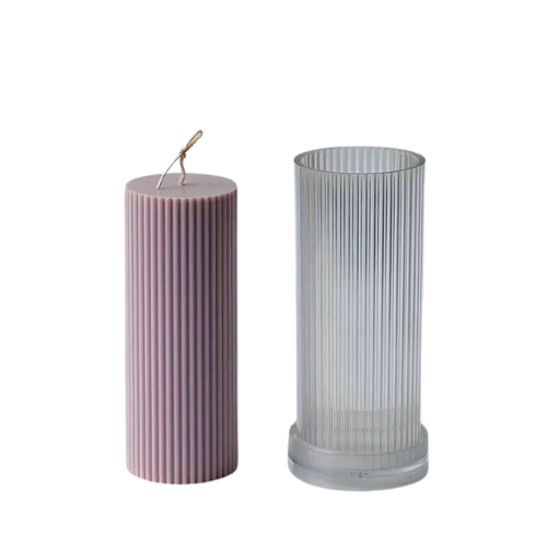 Polycarbonate Candle Long Pole Stripe Mold