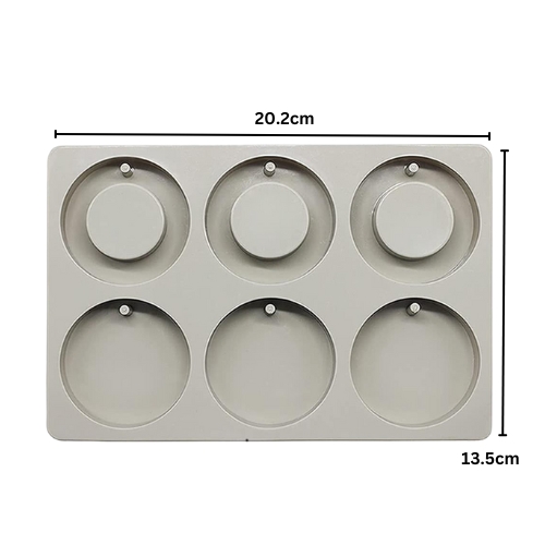 Silicon Mold Hanging 6 Cavity - Round