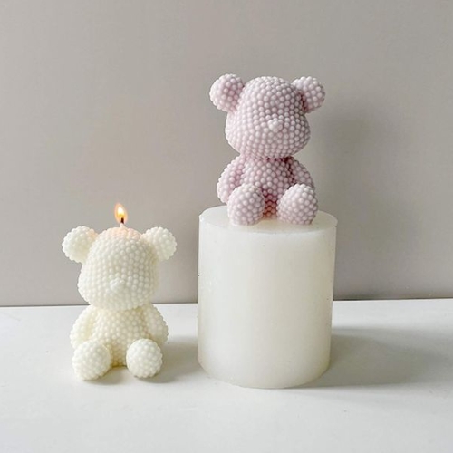 Silicon Mold Candle Pearl Bear