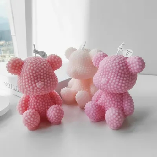 Silicon Mold Candle Pearl Bear