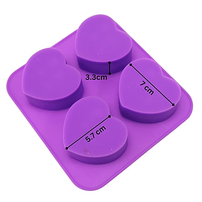 Silicon Mold HEAVY 4 Cavity HEART Shaped Fairies / Girl