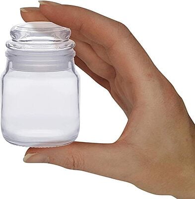 130ml DOME Glass Jar with Clear Cap