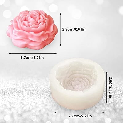 Silicon Mold Candle Small Peony