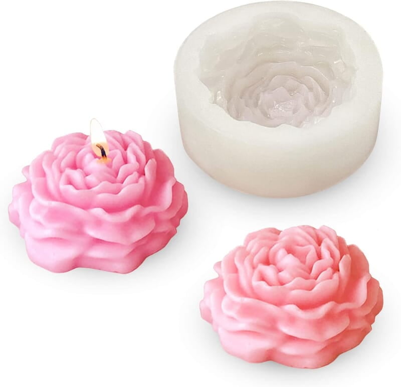 Silicon Mold Candle Small Peony