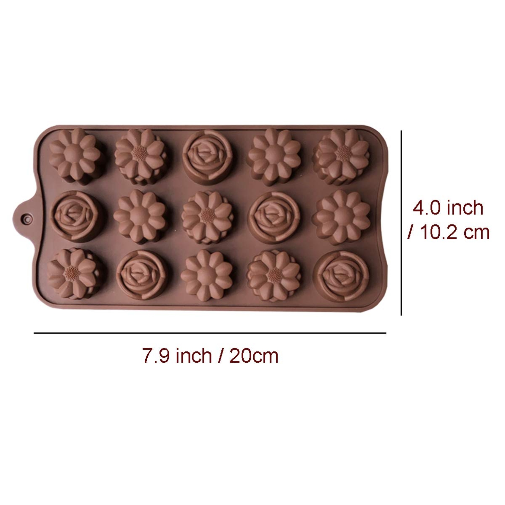 Silicon Mold Chocolate Mix Flower - 15 Cavity -5gm