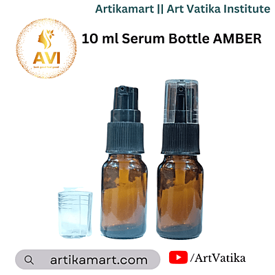 10 ml Serum Bottle AMBER Brown 18mm NECK