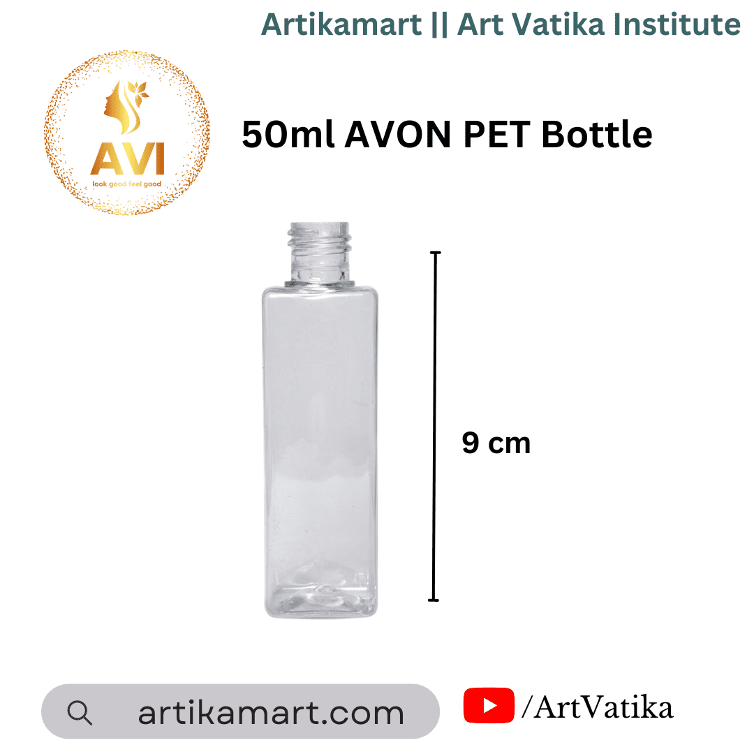 Premium 50ml Clear Square PET Bottle for Cosmetics and Food Grade Products artikamart