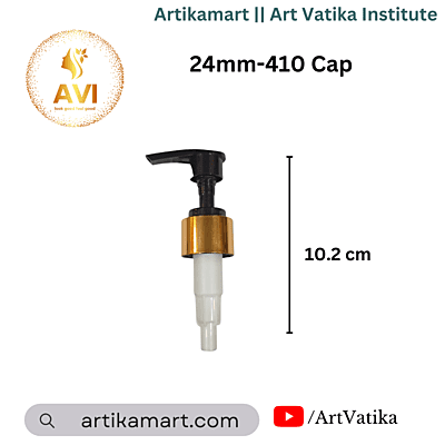 24mm-410 Cap DISPENSER BLACK WITH GOLDEN SLEEVE