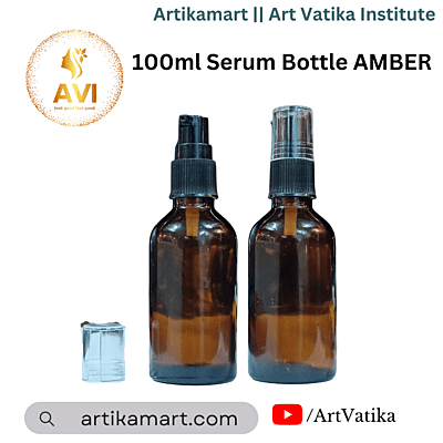 100 ml Serum Bottle AMBER Brown 18mm NECK