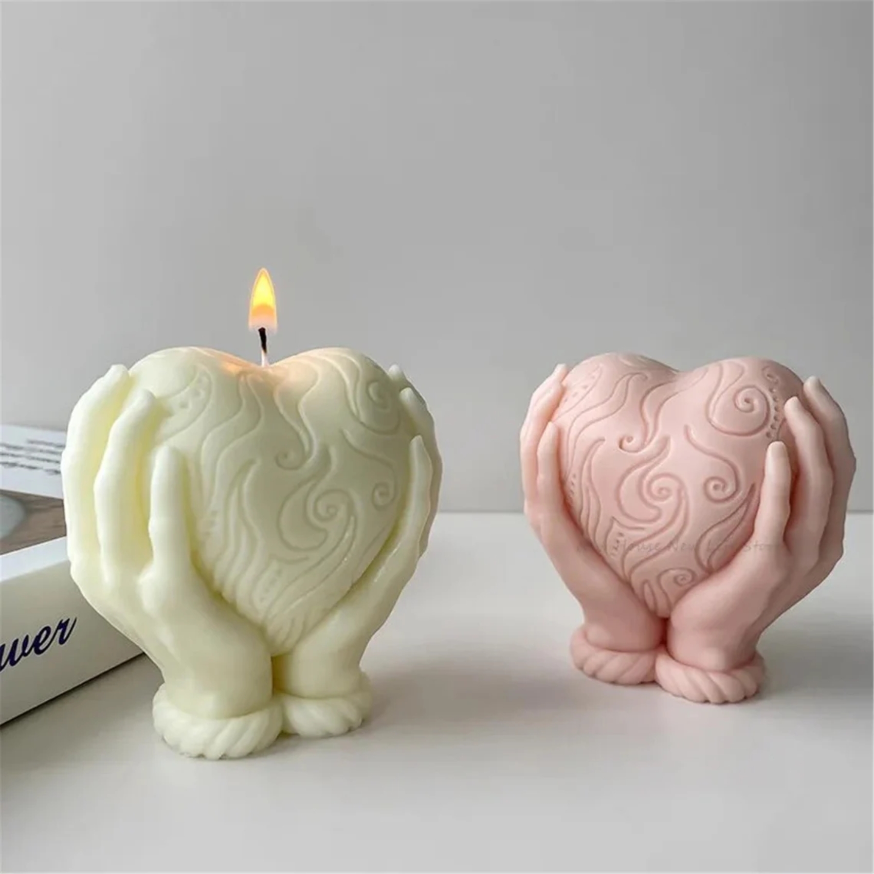 Silicon Mold Candle Heart In Hand