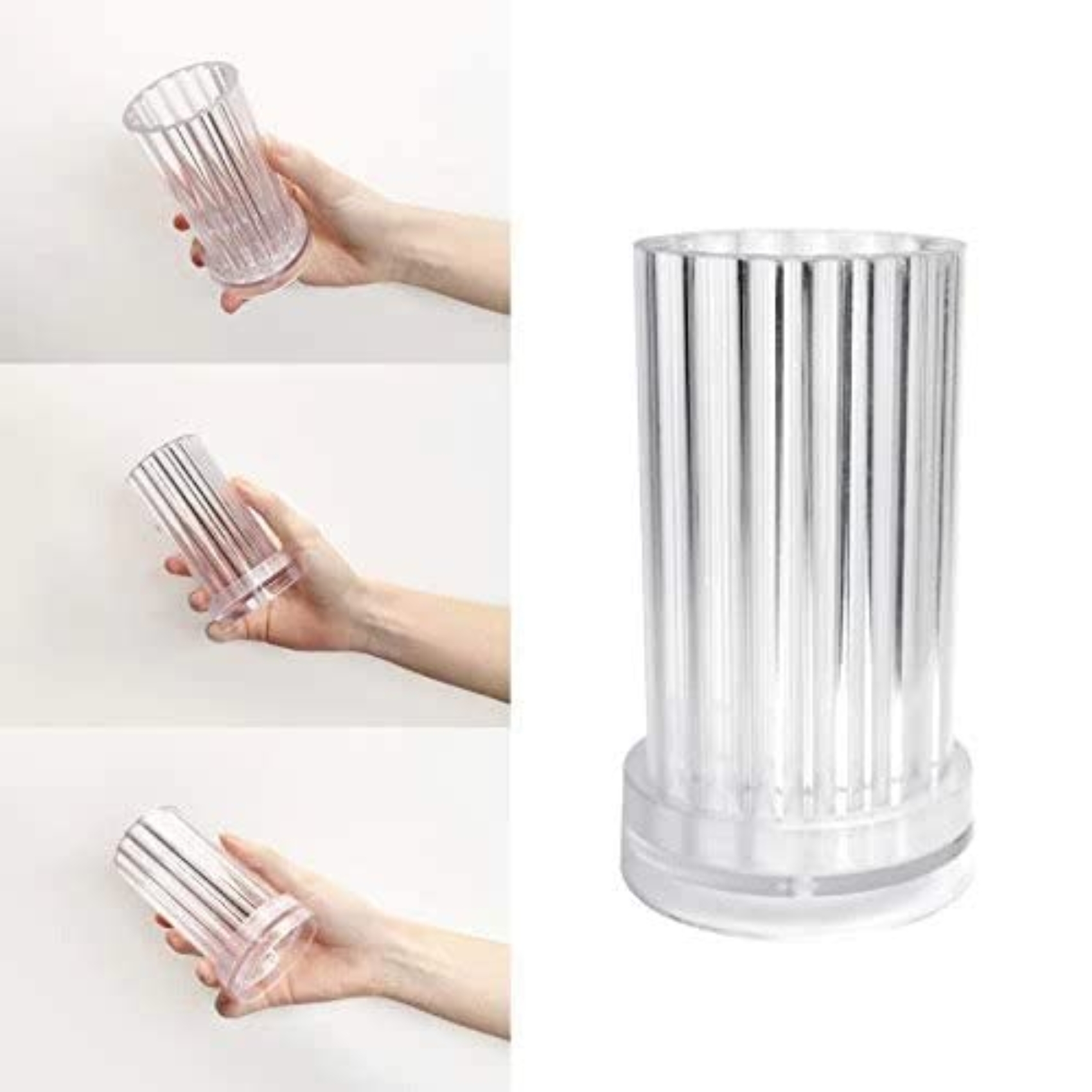 Polycarbonate Candle Deep Line Pillar