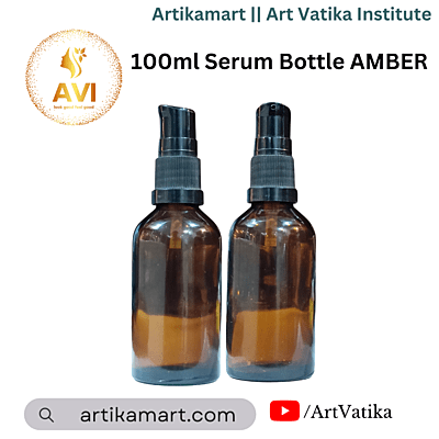 100 ml Serum Bottle AMBER Brown 18mm NECK