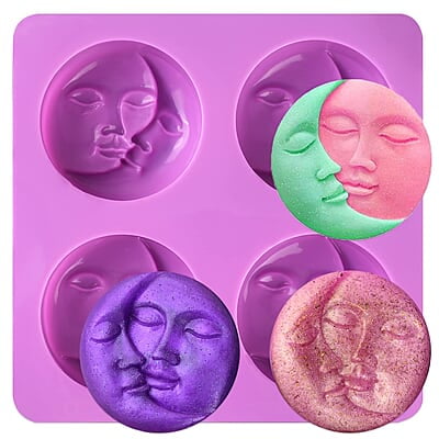 Silicon Mold Sun Moon Face 4 Cavity 50-55gm