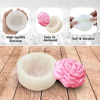 Silicon Mold Candle Small Peony