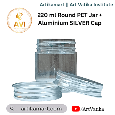 220 ml Round PET Jar + Aluminium SILVER Cap