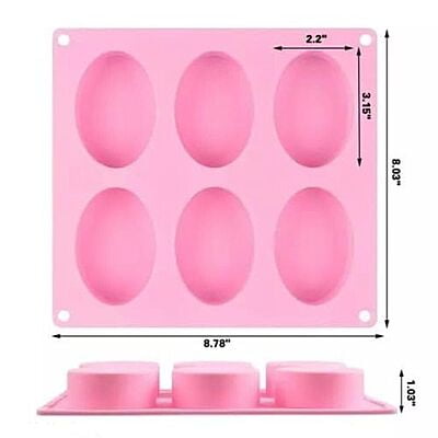 Silicon Mold Oval - 6 Cavity - 100g (LIGHT)